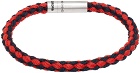 Le Gramme Navy & Red 'Le 7g' Nato Cable Bracelet