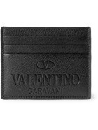 VALENTINO - Valentino Garavani Logo-Debossed Full-Grain Leather Cardholder - Black