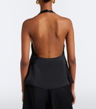 Róhe Halterneck satin top