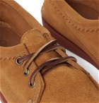 Quoddy - Blucher Suede Boat Shoes - Brown