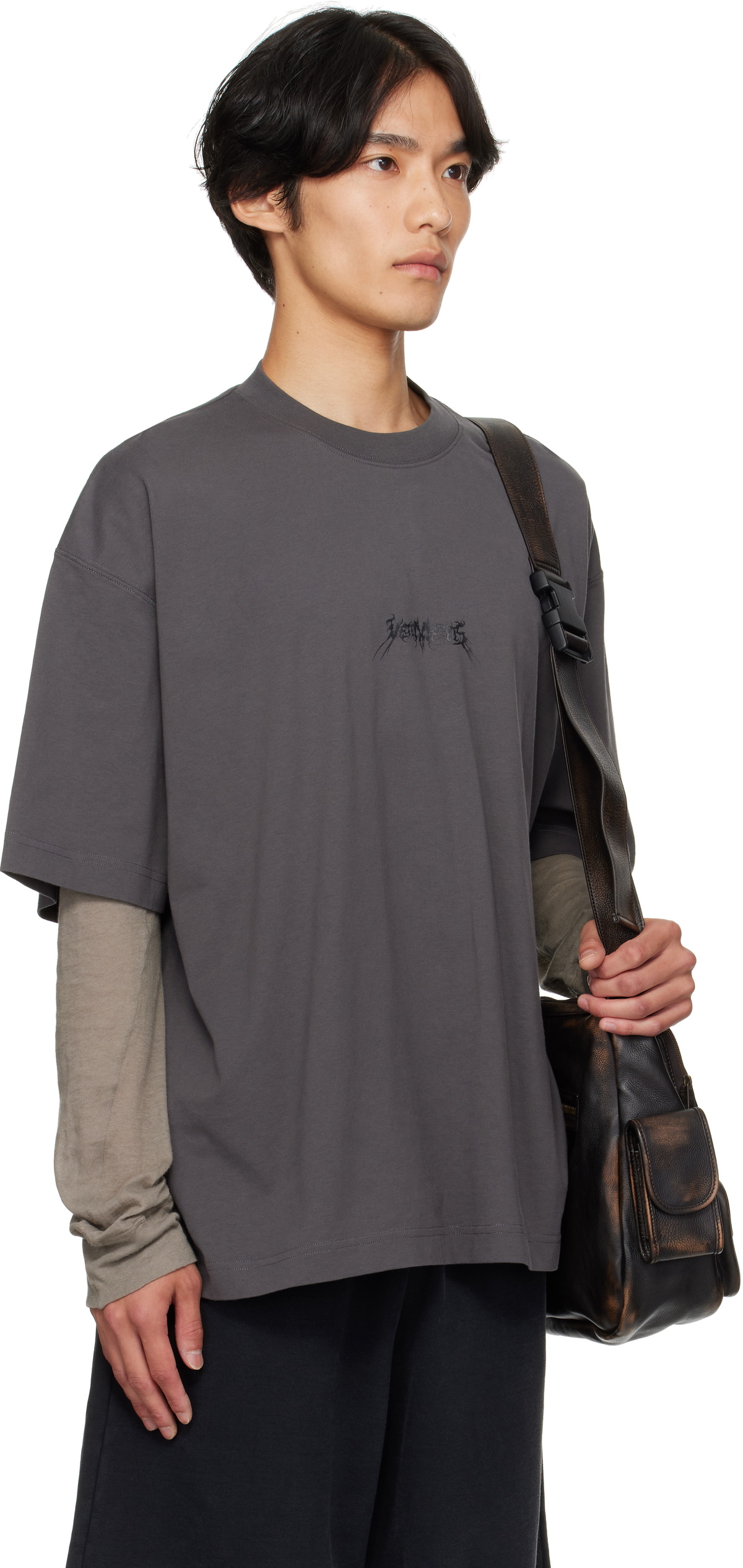 Tシャツ・カットソー VETEMENTS Men T Shirts UA66TR645GGREYMELANGE Grey VETEMENTS - Only Vetements T-Shirt — SUPERMRKT