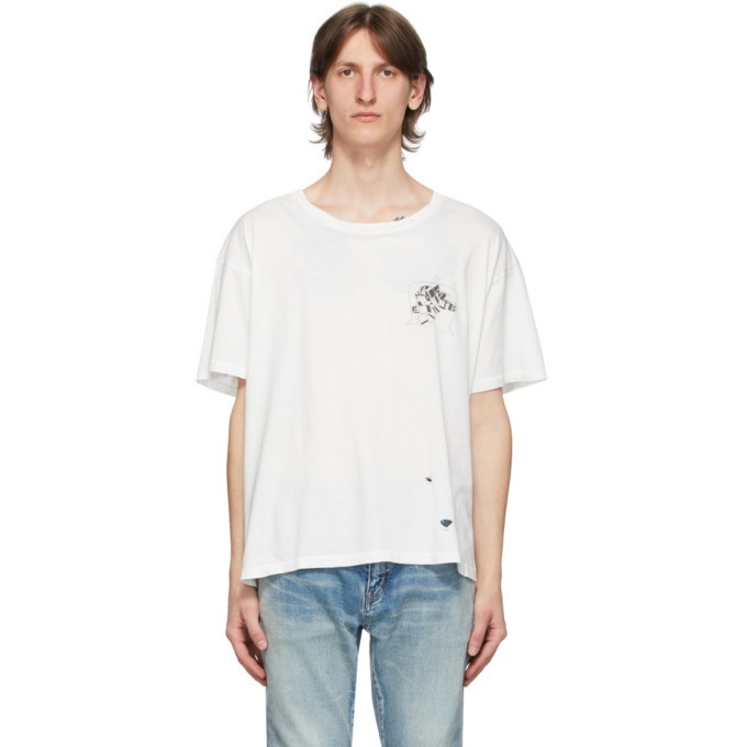 Photo: Enfants Riches Deprimes White Nouvel Echec Distressed T-Shirt