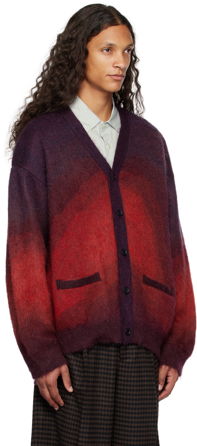 stein Burgundy Gradient Cardigan