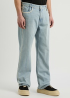 Wooyoungmi Crochet-trimmed Straight-leg Jeans Blue