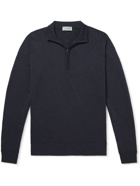 John Smedley - Tapton Slim-Fit Merino Wool Half-Zip Sweater - Gray