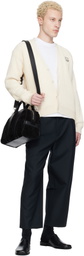 Maison Kitsuné Off-White Fox Head Cotton Ribbed Cardigan