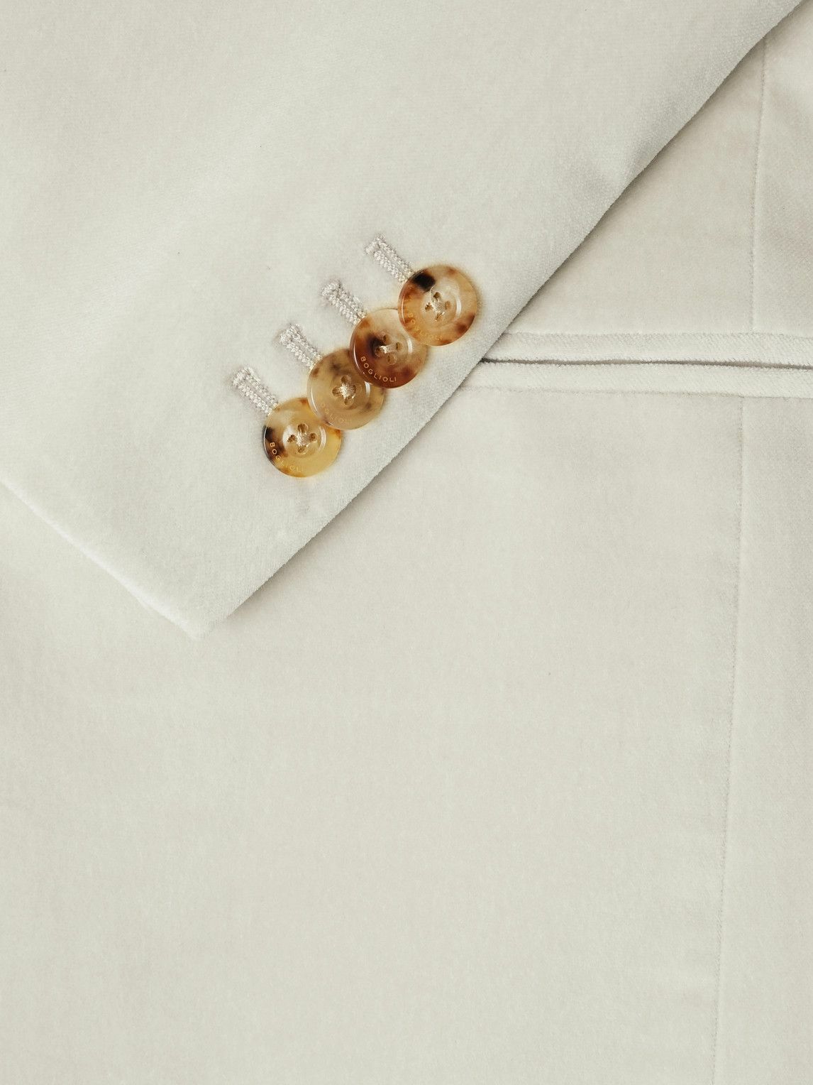 Boglioli - Slim-Fit Shawl-Collar Cotton-Blend Velvet Tuxedo Jacket - Neutrals