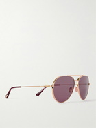 TOM FORD - Aviator-Style Gold-Tone Sunglasses