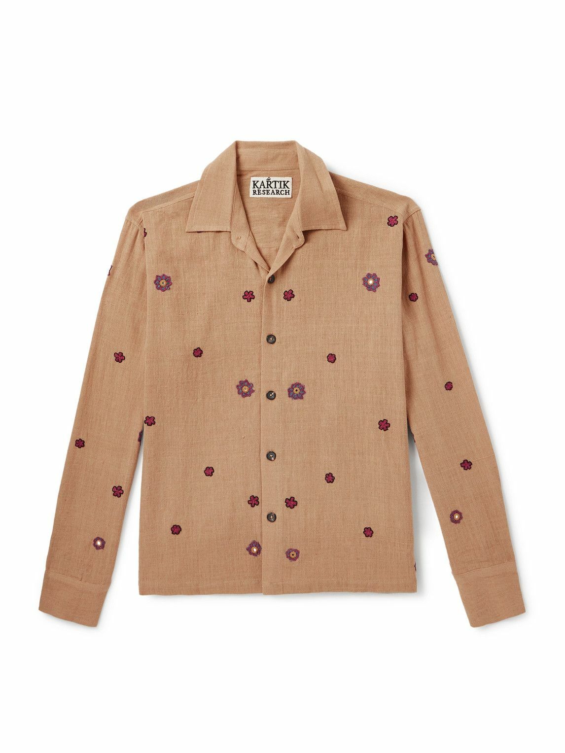 Kartik Research - Metallic Silk-Jacquard Shirt - Purple