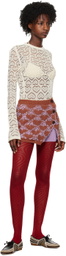 Marco Rambaldi Brown Heart Miniskirt