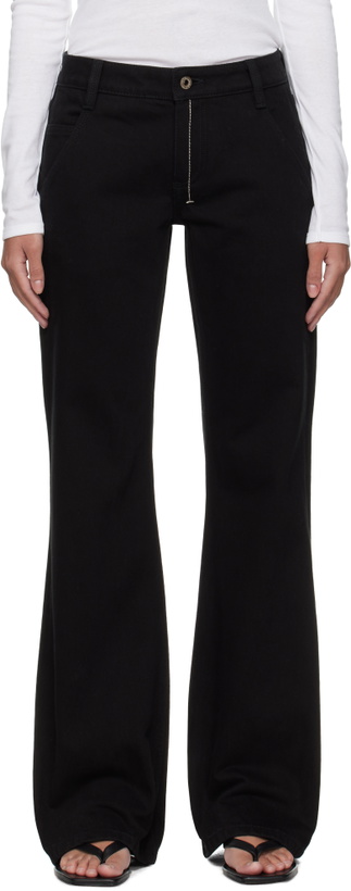 Photo: Fax Copy Express Black '000' Slim Flared Jeans