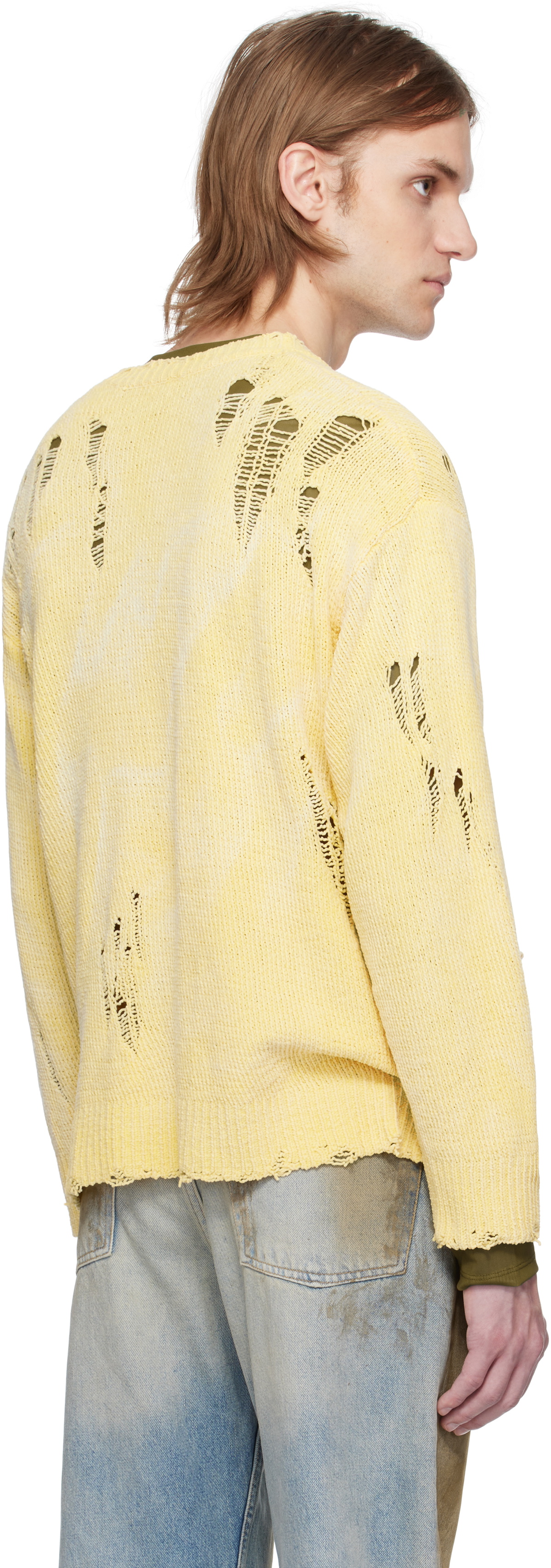 R13 Yellow Boyfriend Cardigan