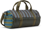 Paul Smith Blue & Khaki Porter Edition Striped Duffle Bag