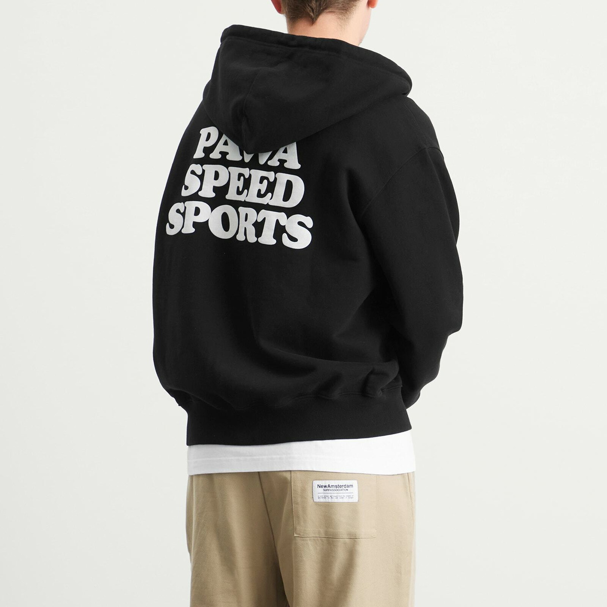 Pawa Speed Sports Men's Doggo Zip Hoodie in Black