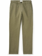 Mr P. - Cotton and Linen-Blend Twill Chinos - Green