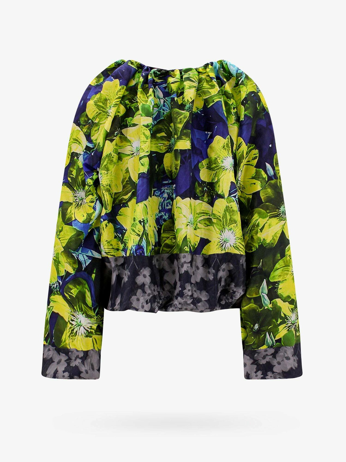 Dries Van Noten Brown / Yellow print top main image 1
