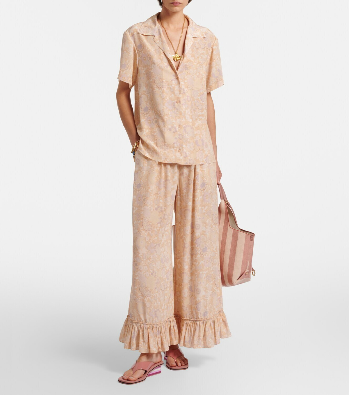 Chloé Swimming Cool leather wedge thong sandals
