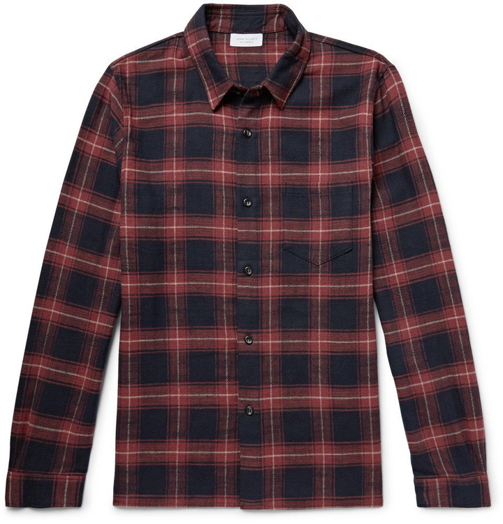 Photo: John Elliott - Slim-Fit Checked Cotton Shirt - Men - Red