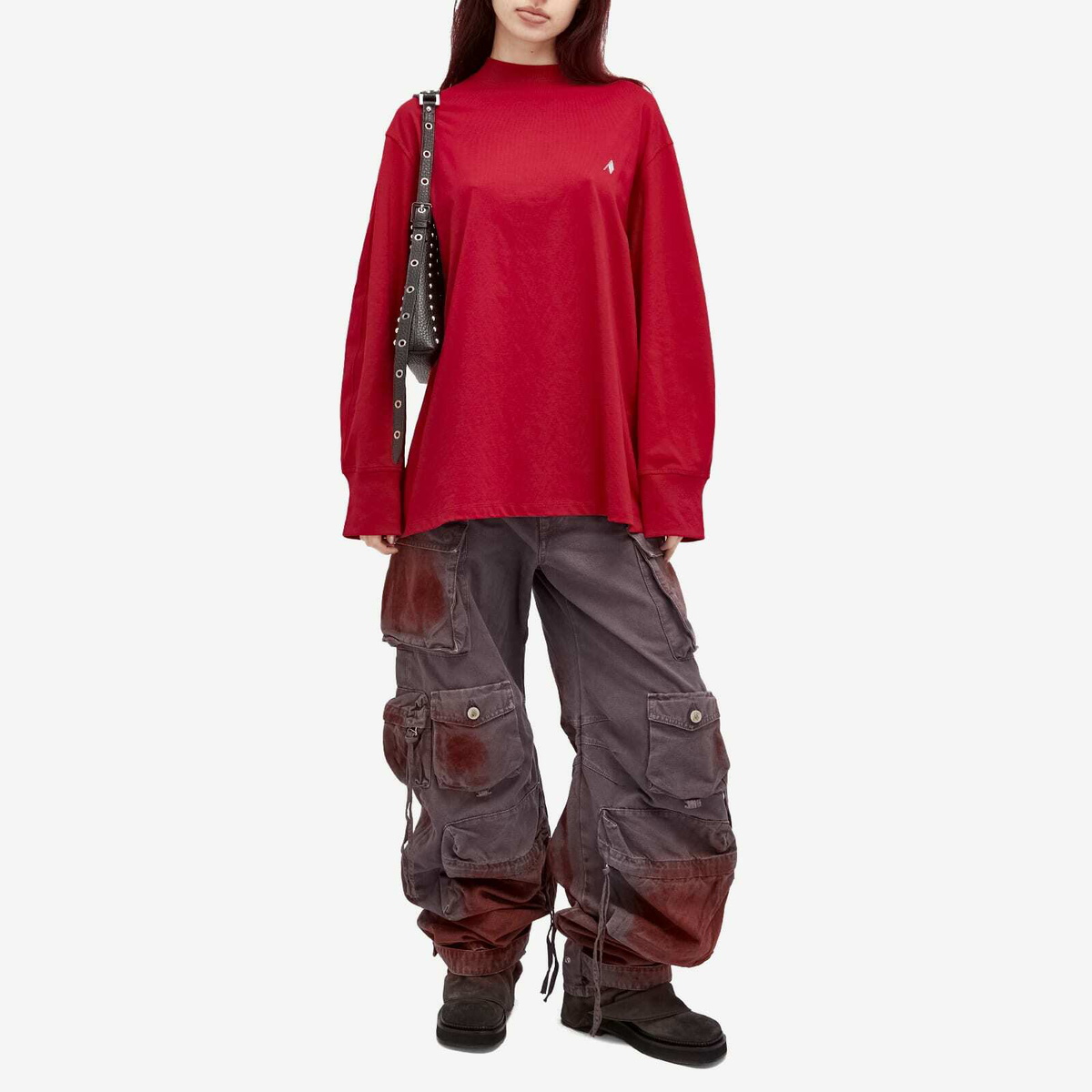 The Attico Women's T-Shirt in Vibrant Red The Attico
