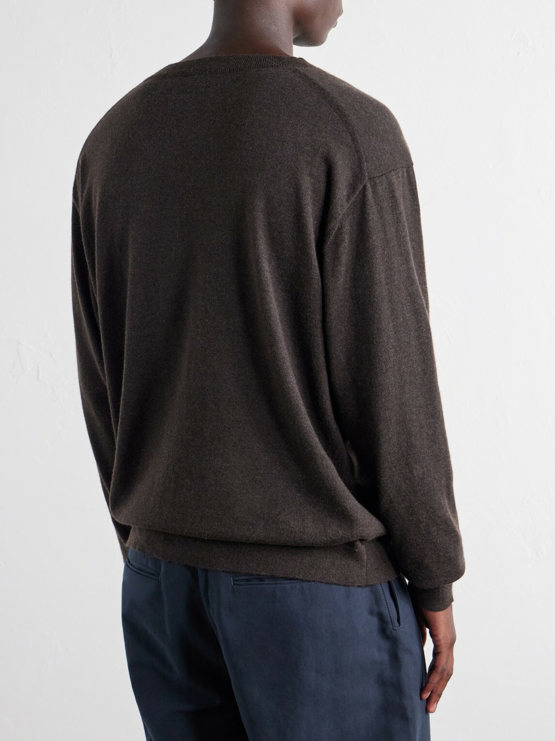 ATON - Cotton and Yak-Blend Sweater - Brown