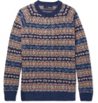 Lardini - Fair Isle Wool-Blend Sweater - Men - Blue