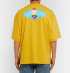 Balenciaga - Oversized Printed Cotton-Jersey T-Shirt - Men - Yellow