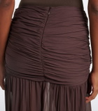 De La Vali Amaya gathered chiffon maxi skirt