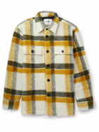 NN07 - Soren Checked Wool-Blend Overshirt - Yellow