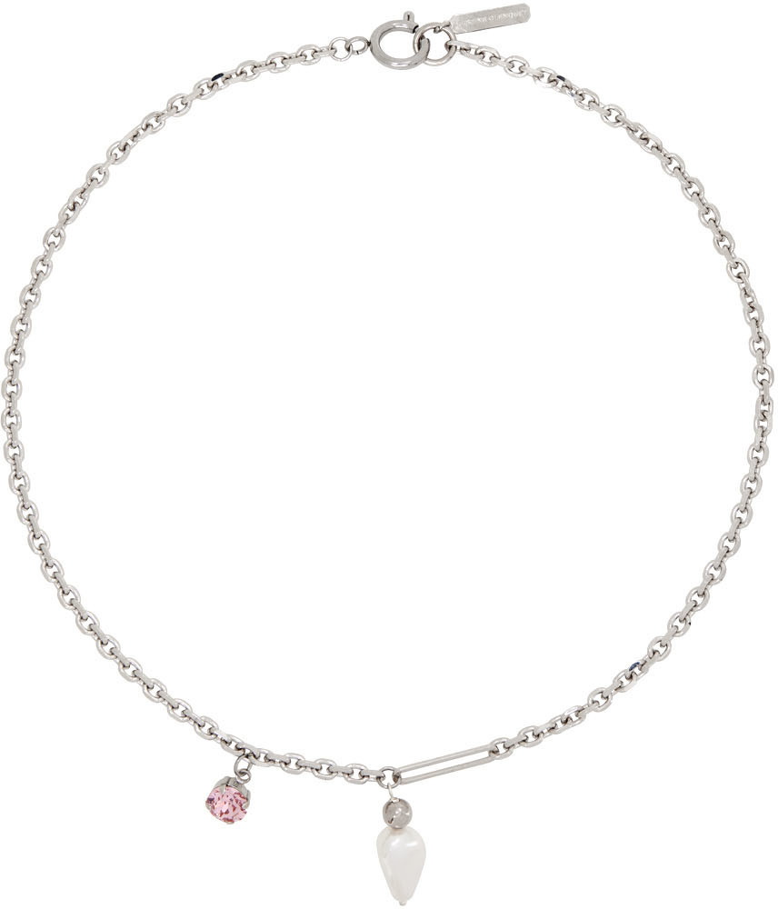 Justine Clenquet SSENSE Exclusive Silver Ana Necklace Justine Clenquet