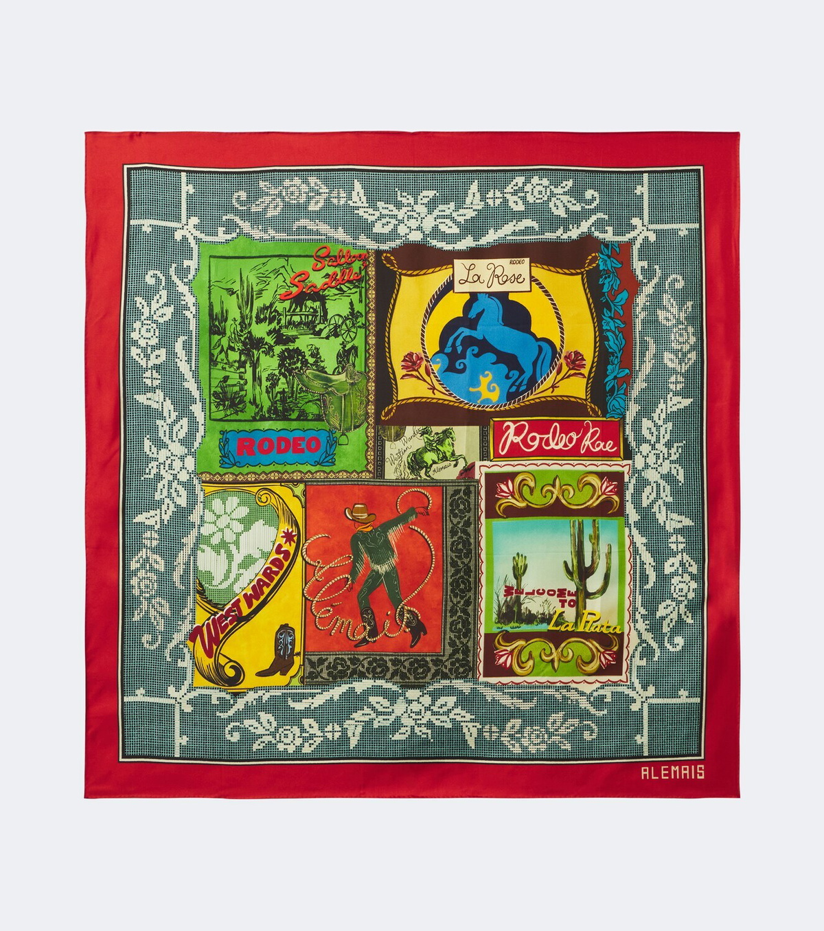Alémais Ace printed silk scarf