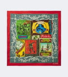 Alémais Ace printed silk scarf