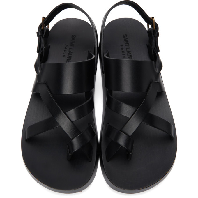 SAINT LAURENT NOAH Sandals SIZE40 サンローラン Saint Laurent Black Noah Sandals Saint Laurent