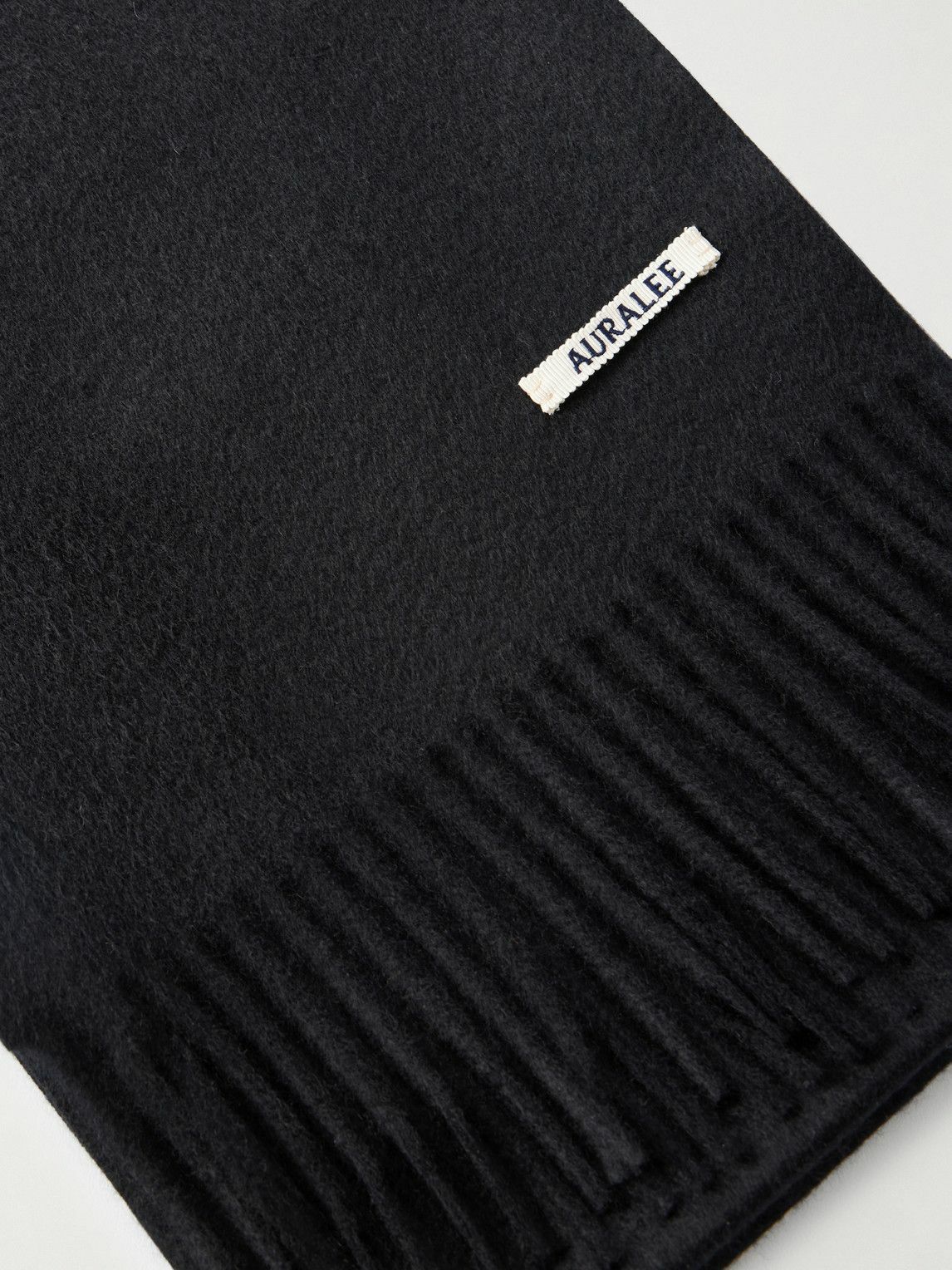 Auralee - Logo-Appliquéd Fringed Cashmere Scarf