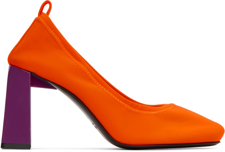 Photo: Nina Ricci Orange Bonded Jersey Heels