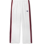 Needles - Embroidered Striped Satin-Jersey Track Pants - White