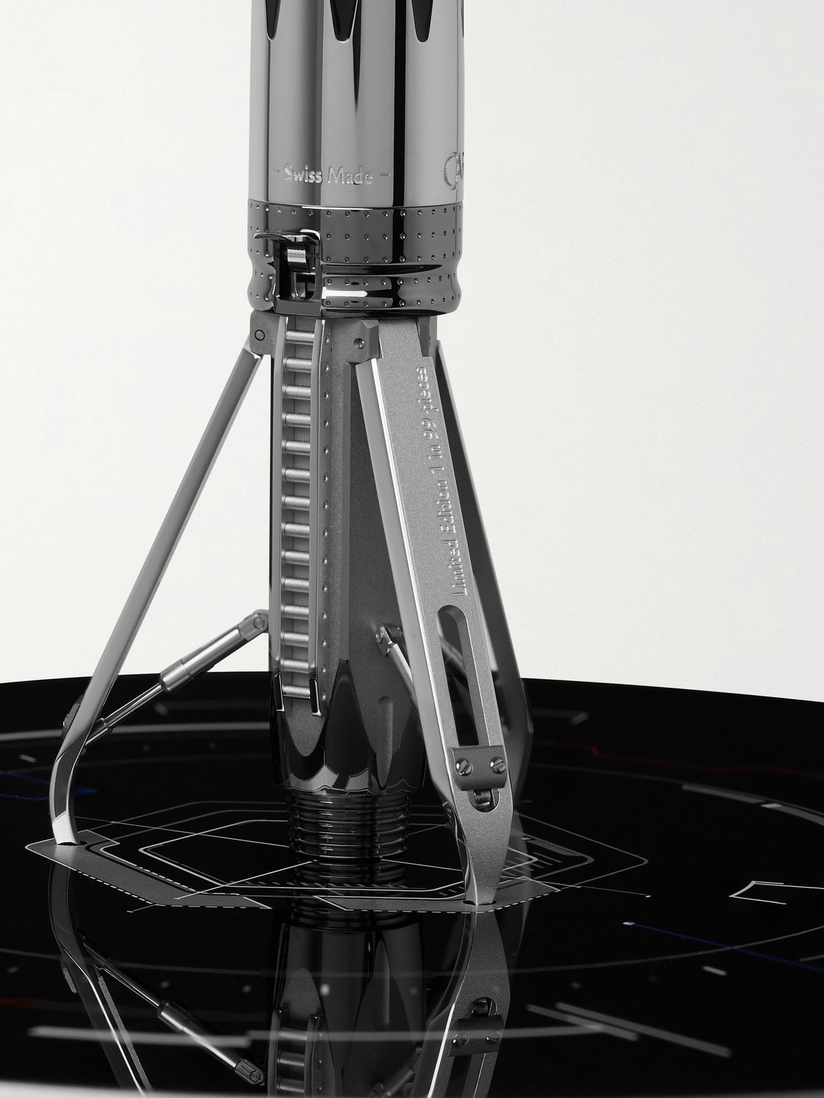 Caran d'Ache - MB&F Astrograph Limited Edition Rhodium-Plated Fountain Pen - Silver