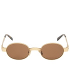 Miu Miu Eyewear B51S Sunglasses in Old Gold/Dark Bronze 