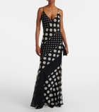 Nina Ricci Polka-dot silk maxi dress