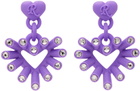 Roussey SSENSE Exclusive Purple 3D-Printed Luv Earrings