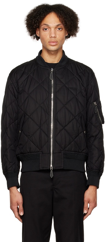 Photo: Burberry Black Diamond Quilted Bomber Jacket