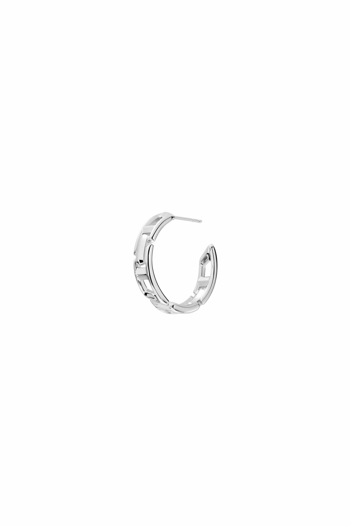 Diesel Sterling silver hoop earring - Earrings - Unisex - Silver