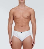 Prada Triangle striped cotton briefs