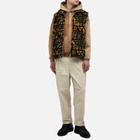 Beams Plus Men's Stand Collar Fleece Zip Vest in Batik