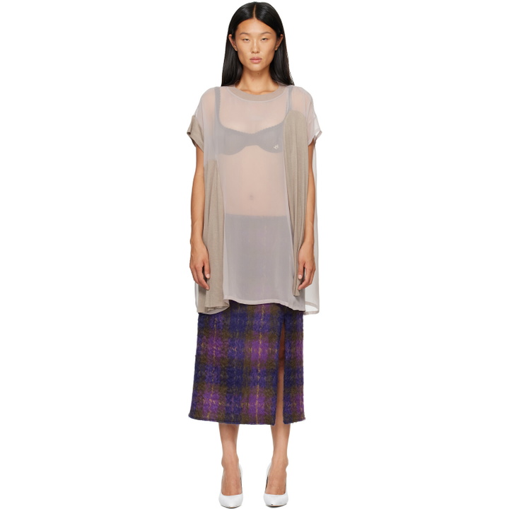 Photo: OPEN YY Beige Sheer Convertible Minidress