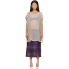 OPEN YY Beige Sheer Convertible Minidress