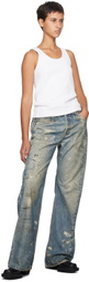 Acne Studios SSENSE XX Blue Painter Jeans