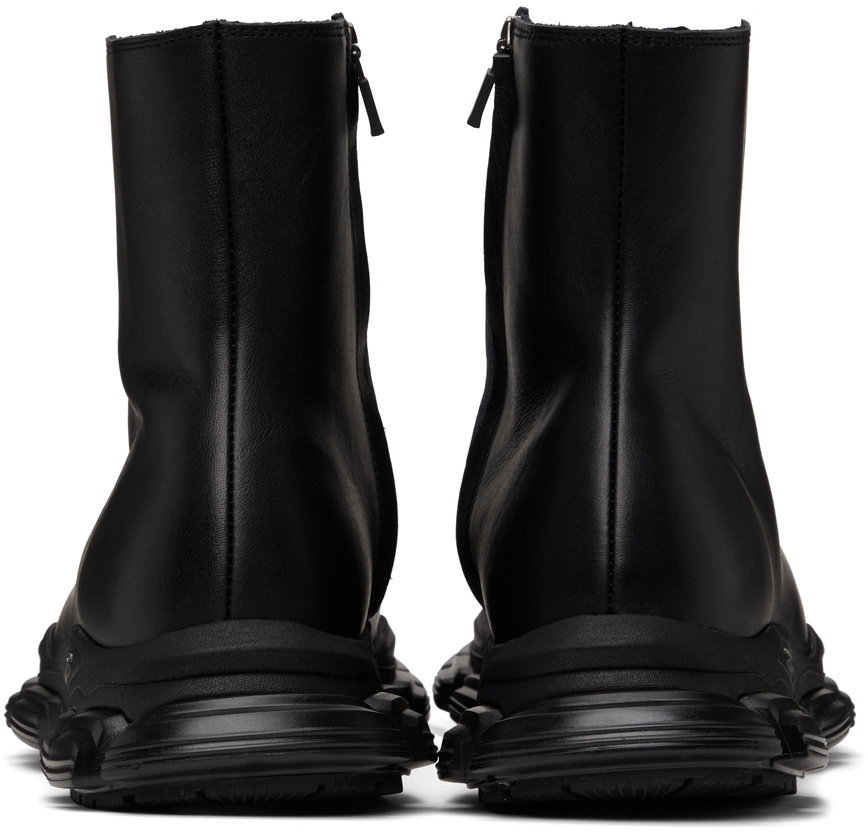 Juun.J Black Leather Stiletto Boots