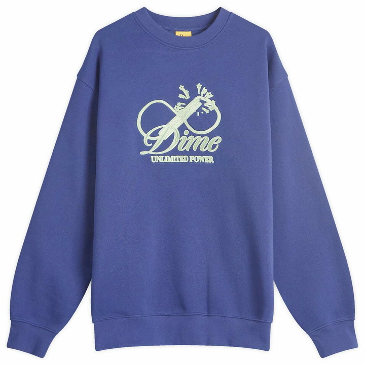 Photo: Dime Men's Cursive Power Sweatshirt in Night Blue