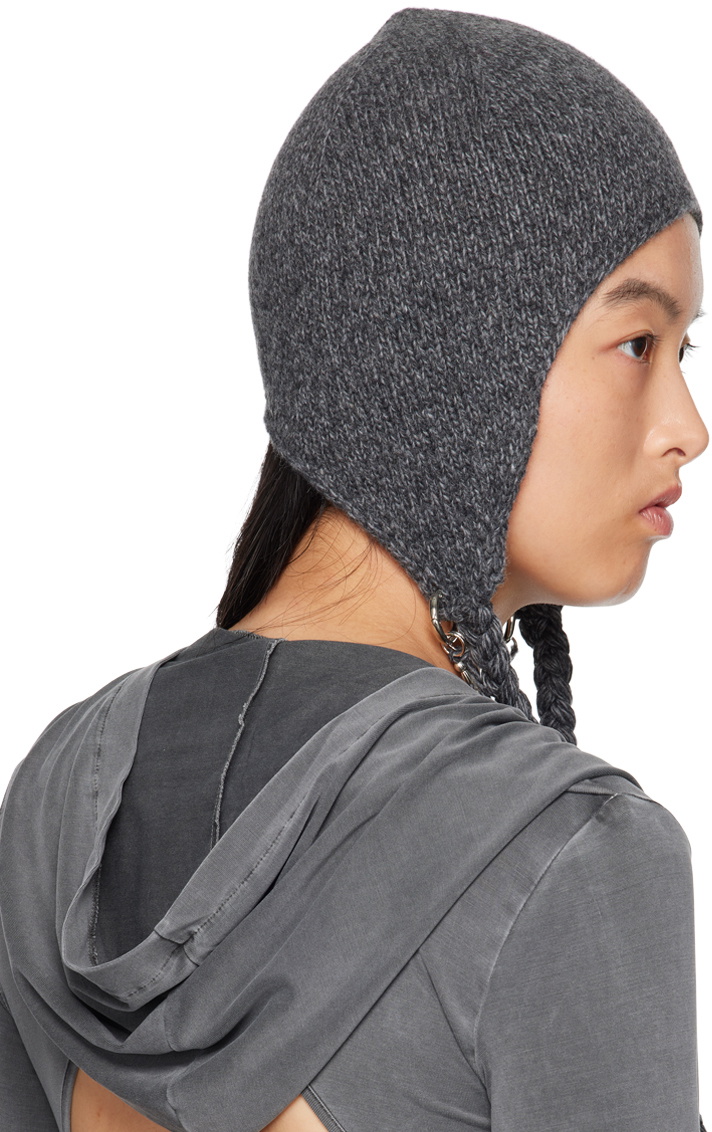 HYEIN SEO Gray Tassel Charm Beanie Hyein Seo