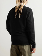 Maison Kitsuné - Logo-Appliquéd Cotton-Jersey Sweatshirt - Black
